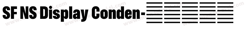 SF NS Display Conden字体转换